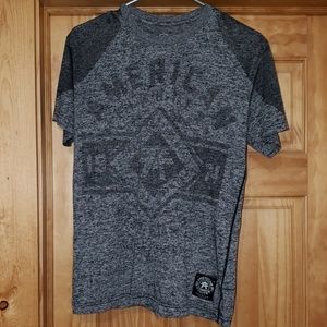 American Fighter buckle Mens Small Shirt Grey